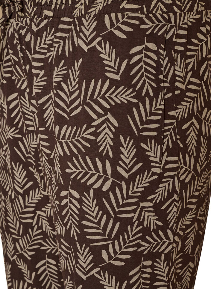 Cotton pyjamas pants with print, Brown, Packshot image number 2