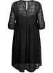 Lace dress with 3/4 sleeves, Black, Packshot image number 1