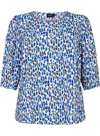 Printed blouse with 3/4 sleeves