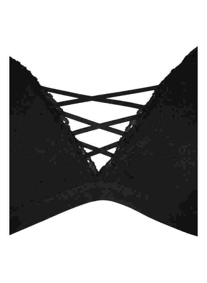 Padded lace bra, Black, Packshot image number 2