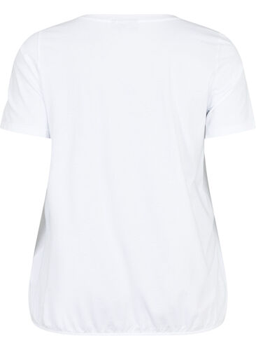 Cotton t-shirt with foil print, B. White w. Believe, Packshot image number 1
