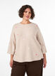 Knitted blouse with small embroidered motifs, Beige, Model image number 0