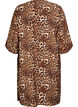 Viscose kimono with 3/4 sleeves, Brown, Packshot image number 1