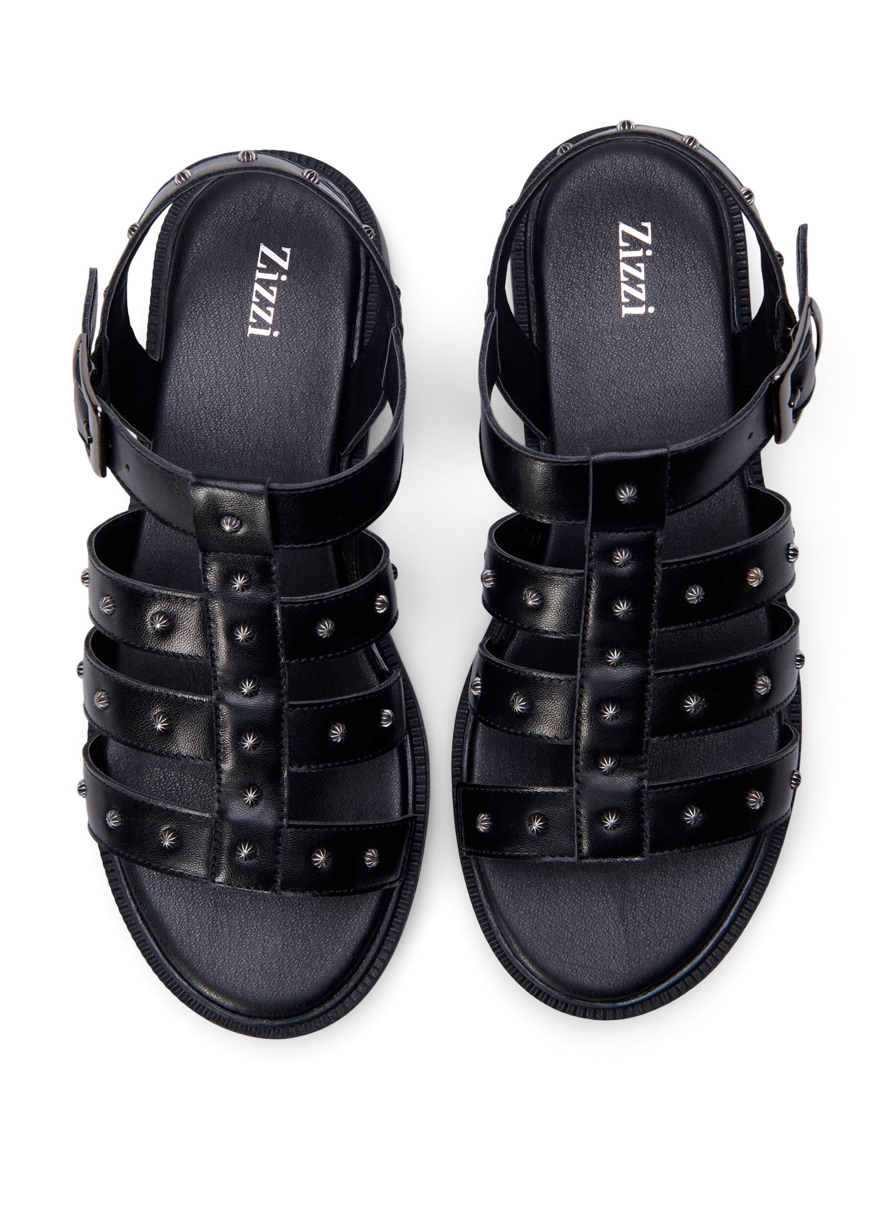 Zizzifashion Wide fit - Sandal with studs, Black, Packshot image number 2