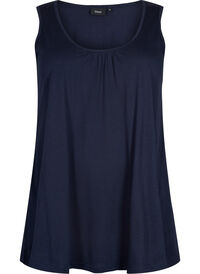 Top with a-shape and round neck