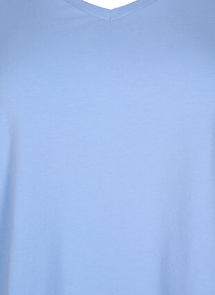Basic plain cotton t-shirt, Serenity, Packshot image number 2