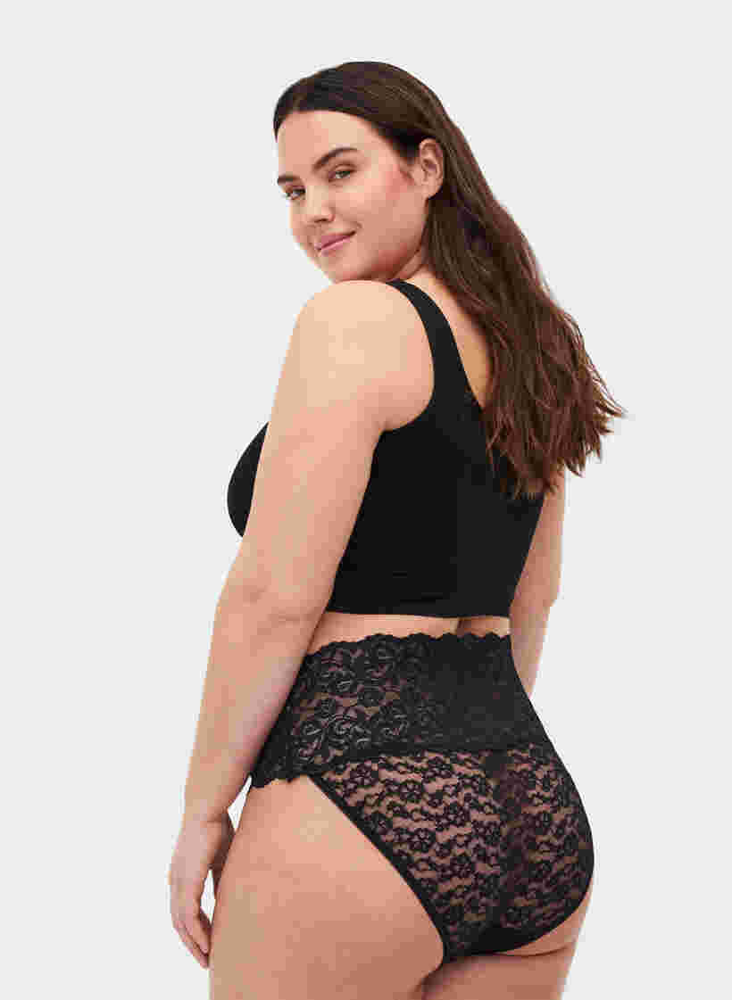 Lace briefs 2-pack, Black, Model image number 1