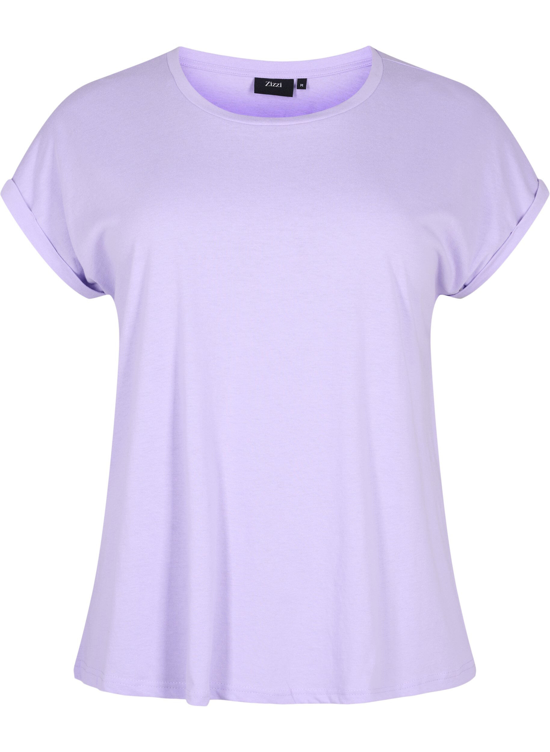 Short sleeved cotton blend t-shirt