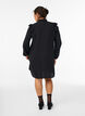 Short dress with ruffles and glitter, Black, Model image number 2