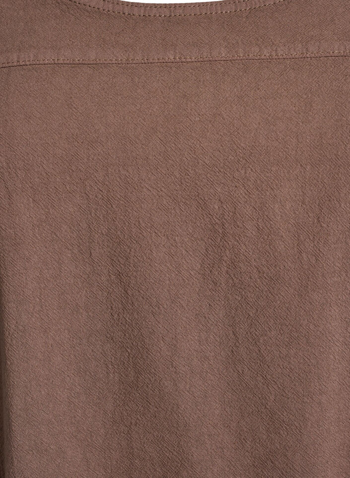 Short sleeve cotton dress, Brown, Packshot image number 2