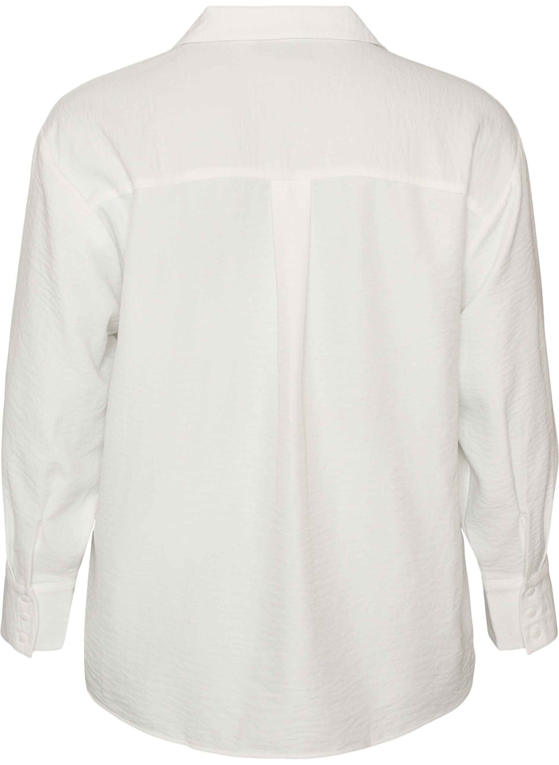 ZizzifashionLoose shirt with V-neck, White, Packshot image number 1