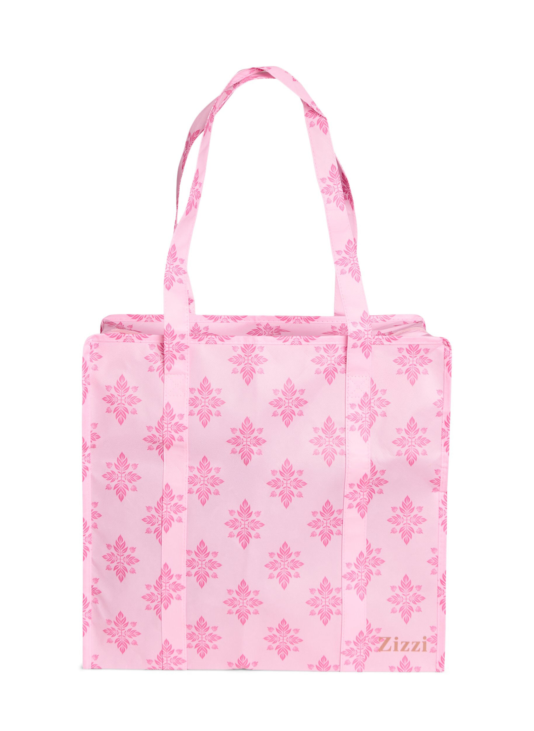 Shopping bag with zipper