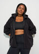 Teddy jacket with a hood and zipper, Black, Model image number 0