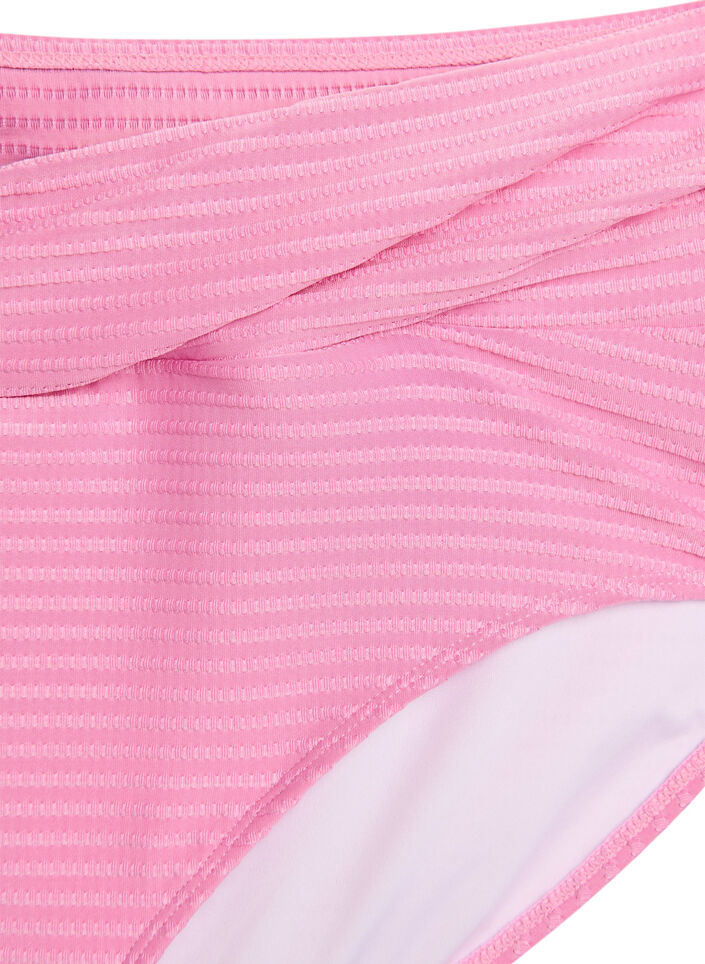 Bikini bottoms with high waist and criss-cross, Pink, Packshot image number 2
