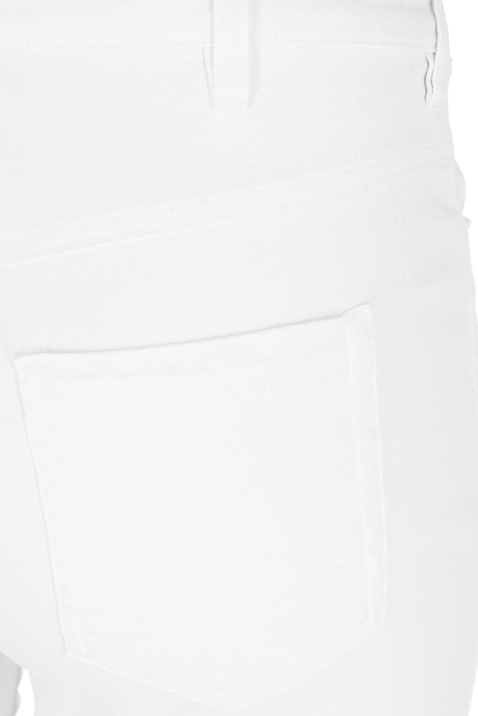 Zizzifashion High-waisted Amy capri jeans with super slim fit, White, Packshot image number 3