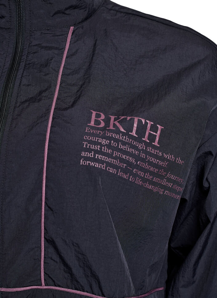 Lightweight jacket with contrast piping, Black, Packshot image number 2