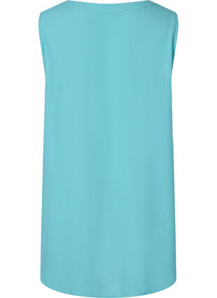 Viscose top with buttons, Aqua Sea, Packshot image number 1