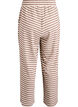 Striped pyjama trousers with a high waist and wide legs., Beige, Packshot image number 1