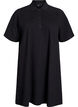 Short A-line polo dress, Black, Packshot image number 0