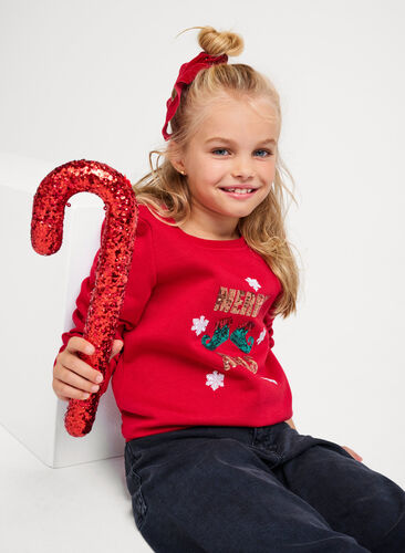 Christmas sweater for kids, Tango Red Merry XMAS, Image image number 0