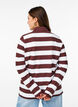 Striped polo shirt with long sleeves, Dark Bordeaux, Model image number 2