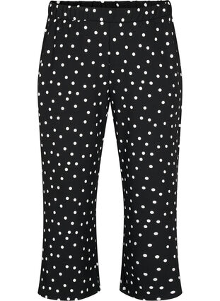 Loose trousers with 7/8 length, Black Dot, Packshot image number 0