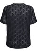 FLASH - Jersey T-shirt with eyelet pattern, Black, Packshot image number 1