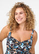 Padded swimsuit with print, Blue, Model image number 2
