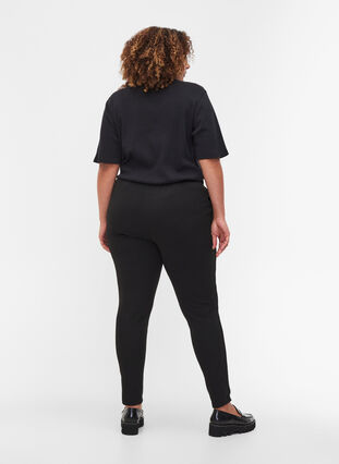 Pants with pockets and piping, Black, Model image number 1