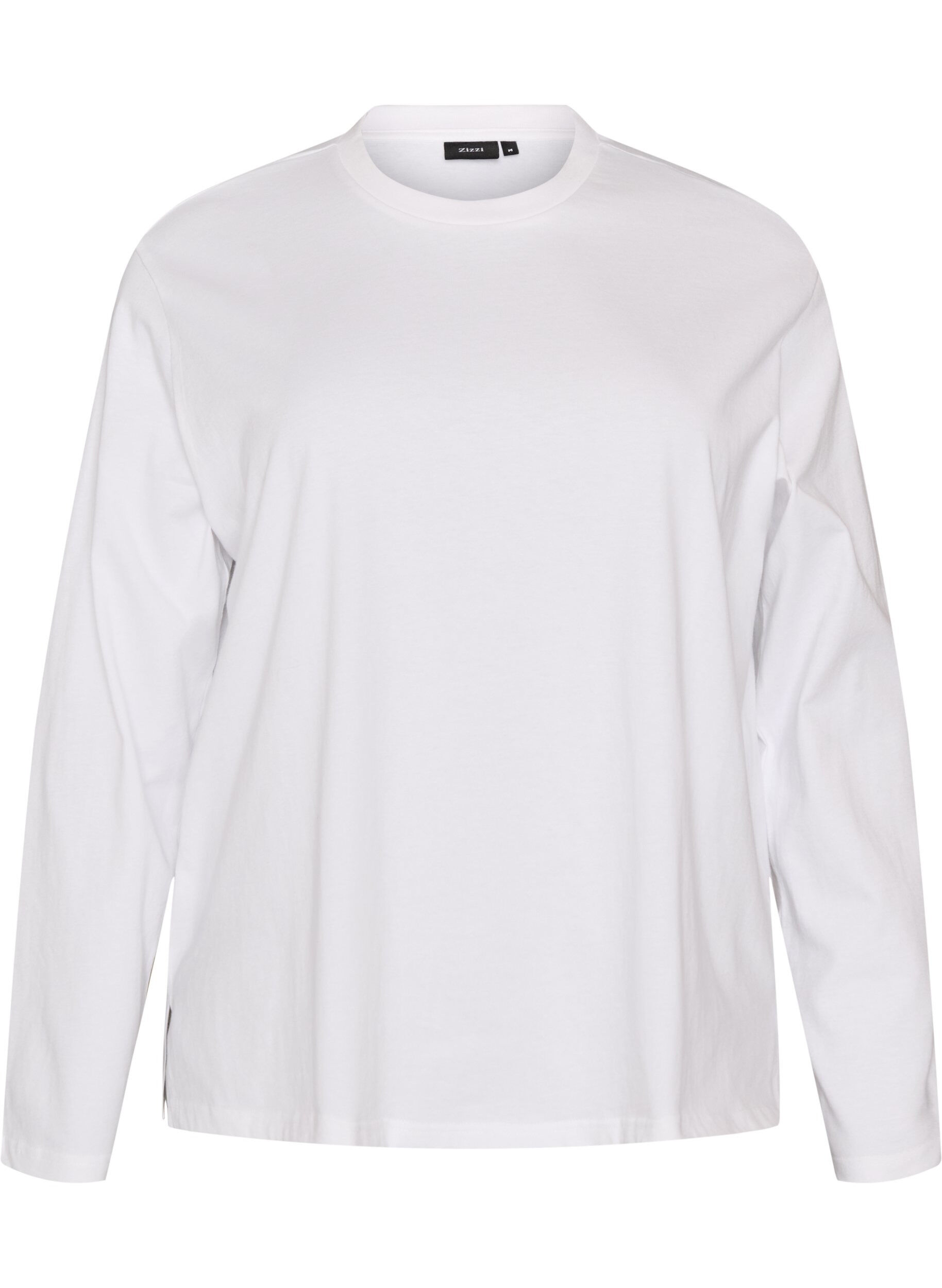 ZizzifashionBasic t-shirt with long sleeves, White, Packshot image number 0