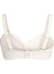 Bandeau bikini top with a textured pattern and removable straps, White, Packshot image number 1
