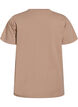 T-shirt in organic cotton with statement print, Beige, Packshot image number 1