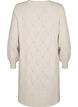 Long-sleeved knit dress with hole pattern, Birch Mel., Packshot image number 1