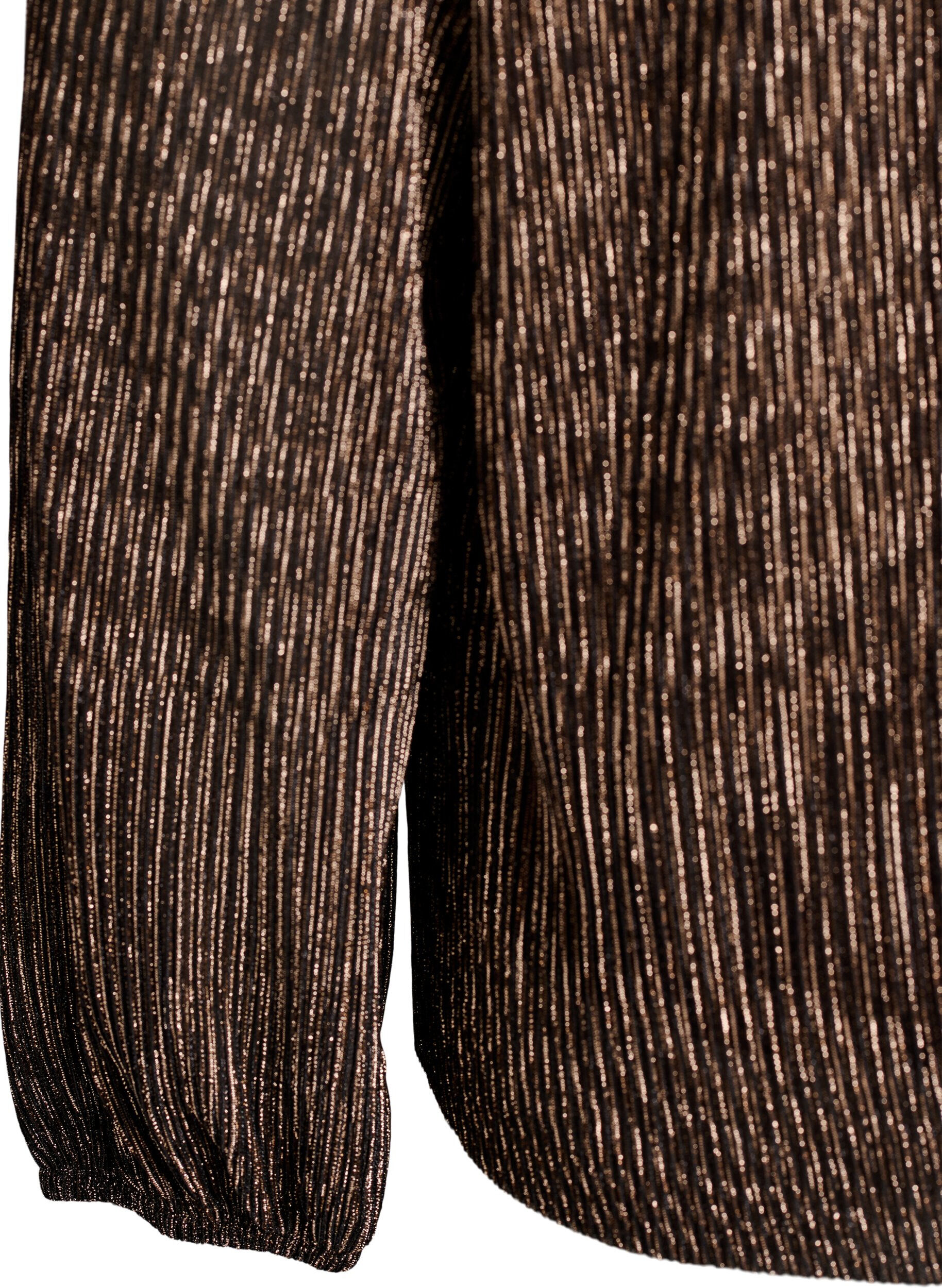 Zizzifashion Party blouse with glitter stripes and long sleeves, Black, Packshot image number 3