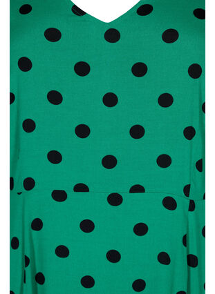 Polka dot viscose midi dress, Jolly Green Dot AOP, Packshot image number 2