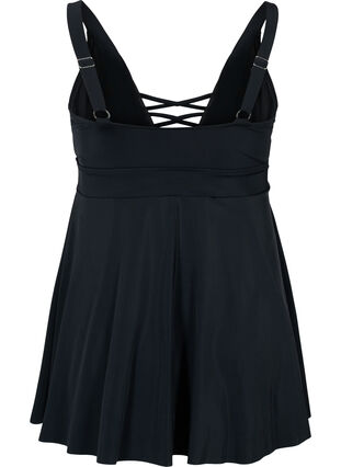 Swimming dress with string details, Black, Packshot image number 1