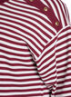 Striped blouse with 3/4 sleeves and button detail, Red, Packshot image number 3