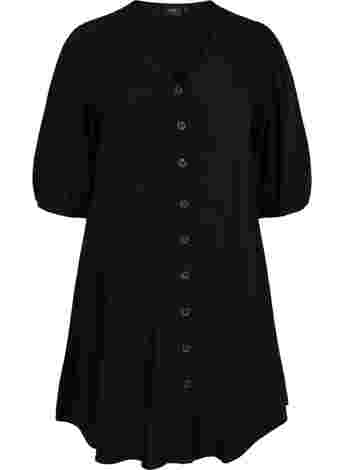Dress with buttons and 3/4 sleeves