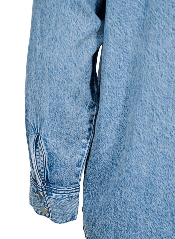 Denim shirt with chest pockets, Light Blue, Packshot image number 3