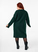 Knitted dress with a round neck and slit, Scarab Mel., Model image number 1