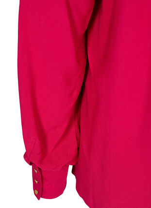 Long-sleeved viscose blouse, Cerise, Packshot image number 3