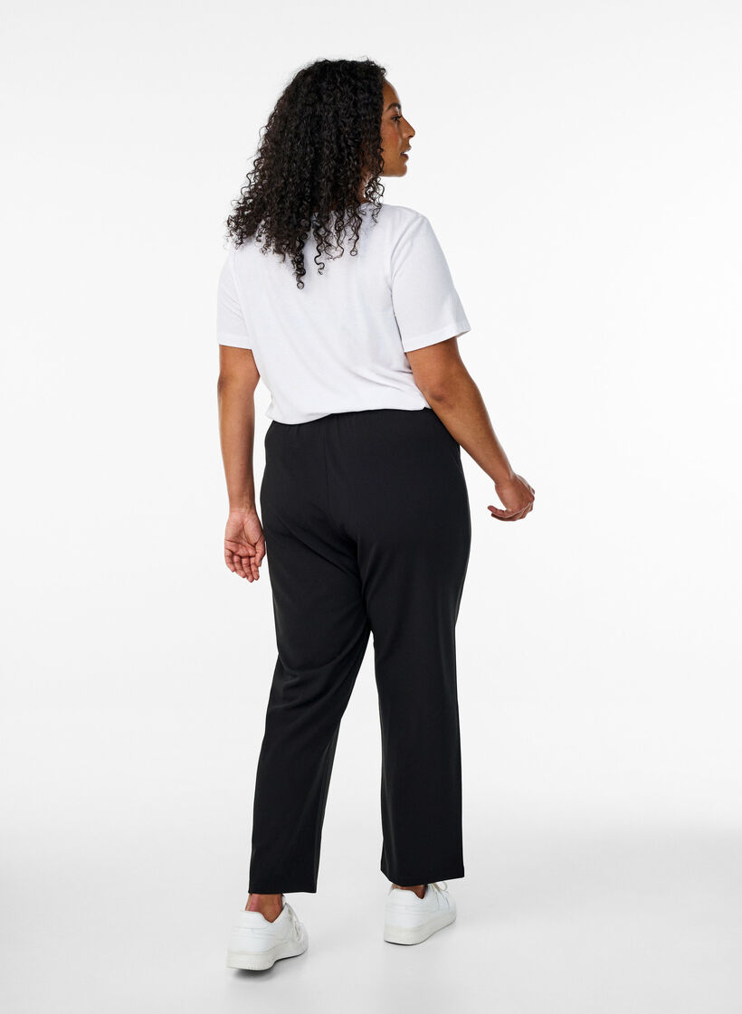 Straight fit trousers, Black, Model image number 1