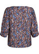 Blouse with V-neck and 3/4-sleeves, Blue, Packshot image number 1