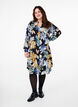 Long-sleeved dress with floral print, Yellow Flower AOP, Model image number 2