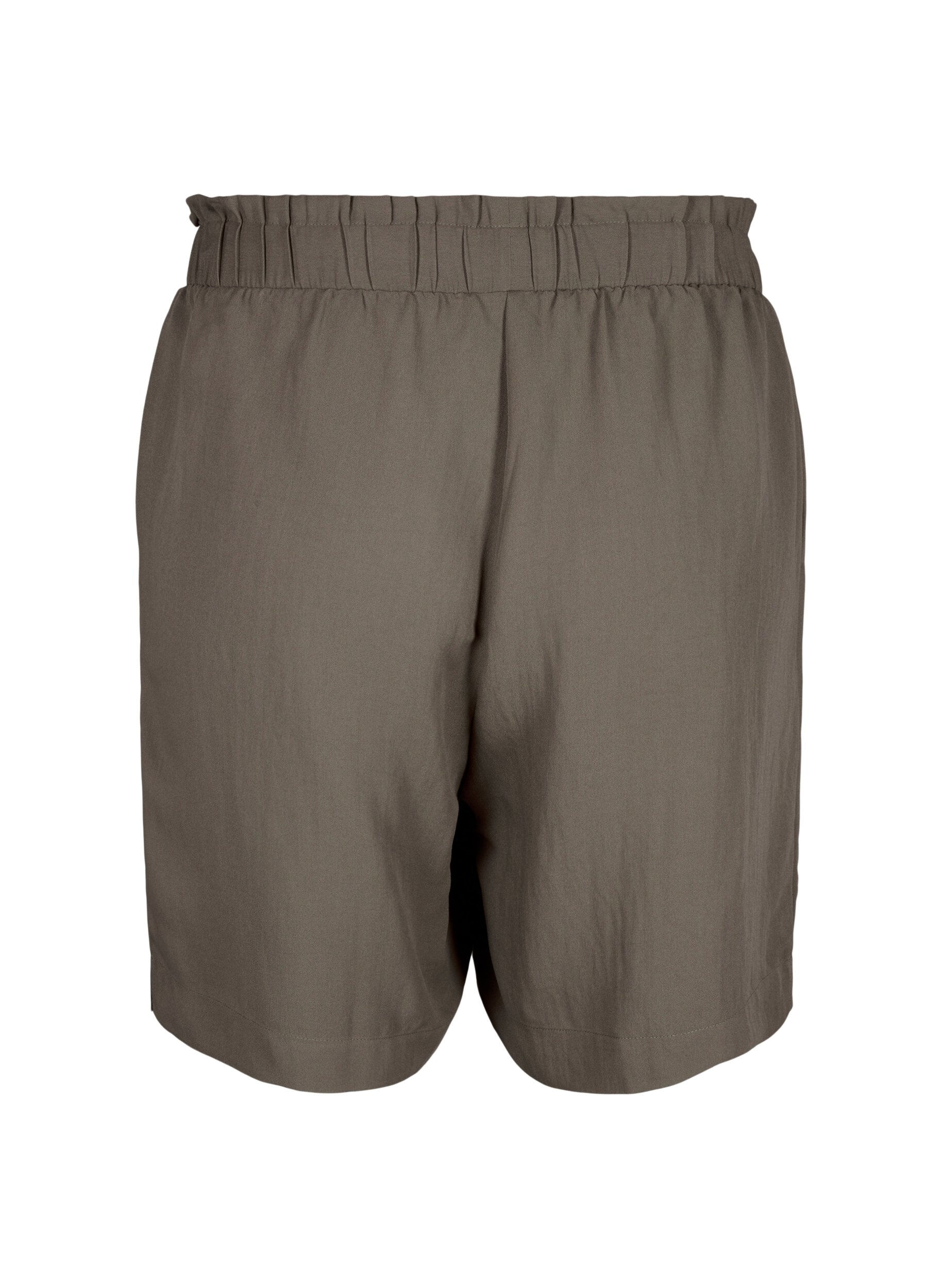 Zizzifashion Loose viscose shorts, Chocolate Chip, Packshot image number 1