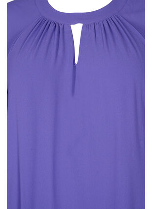 Chiffon blouse with 3/4 sleeves, Purple Corallites, Packshot image number 2