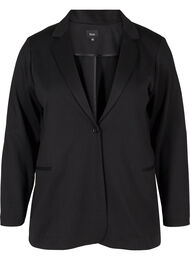 Simple blazer with button, Black, Packshot