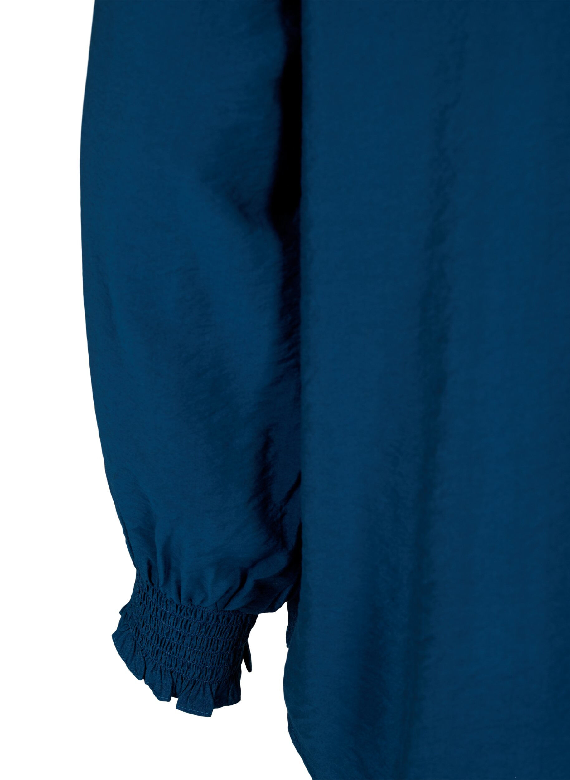 Zizzifashion Viscose blouse with ruffles and embroidery detail, Titan, Packshot image number 3