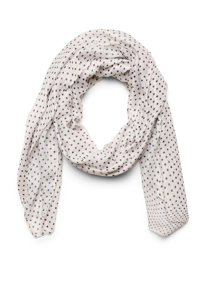 Long patterned scarf, Vanilla, Packshot image number 0