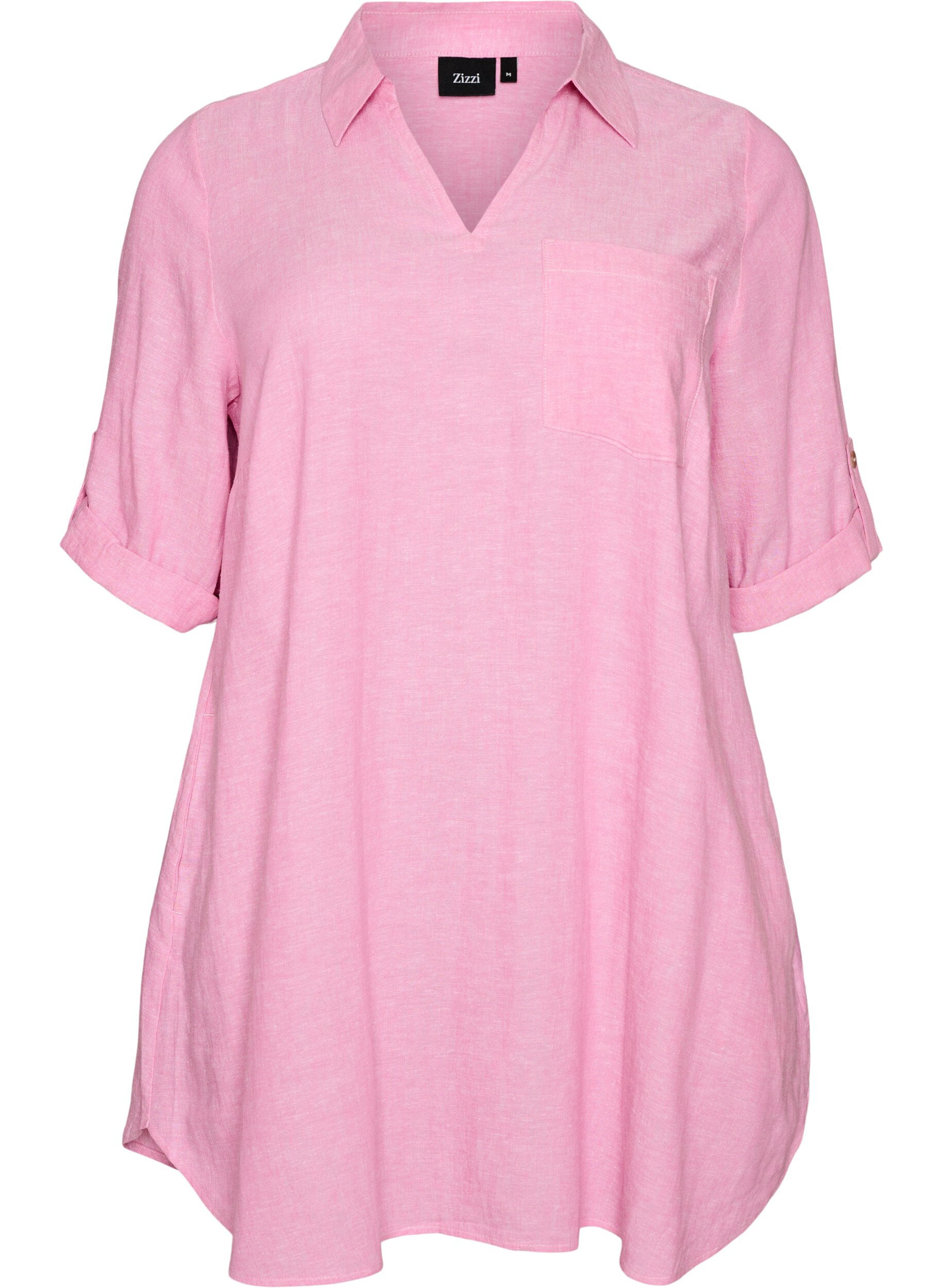 ZizzifashionLinen and viscose tunic with A-shape, 2169, Packshot image number 0